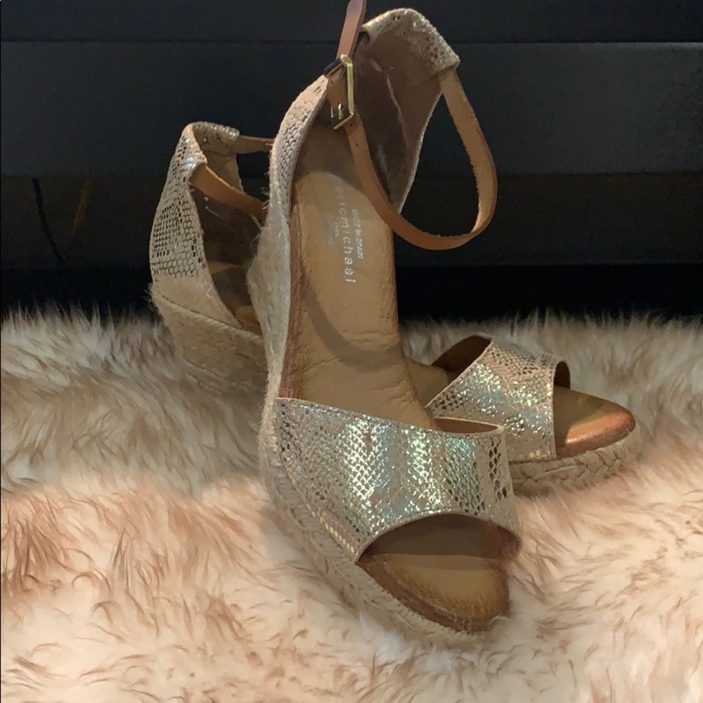 Eric Michael Snake Skin 40 fit 9 Espadrille  wedge